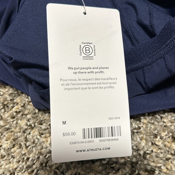 💙NWT! Athleta Dress Blue Conscious Crop Bikini Top A-C - Multiple Sizes - Picture 8 of 8